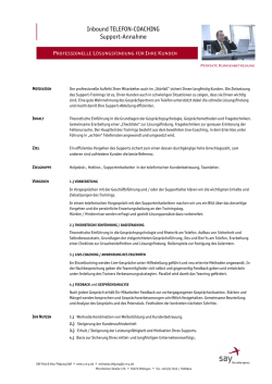 Inbound TELEFON-COACHING Support-Annahme