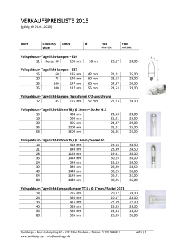 Preisliste als PDF