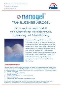 NANOGEL Transluzentes Aerogel