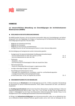 hinweise - Architektenkammer Niedersachsen