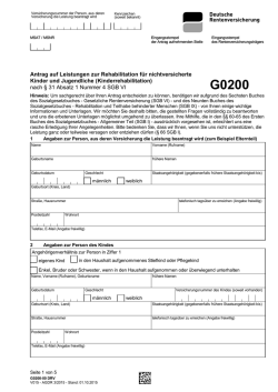 Antrag auf Kinder- und Jugendrehabilitation (G200)