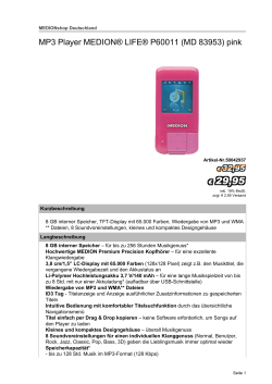 MP3 Player MEDION® LIFE® P60011 (MD 83953) pink