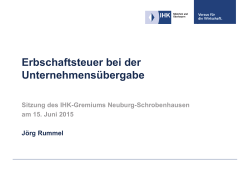 Präsentation Erbschaftsteuer - IHK München und Oberbayern