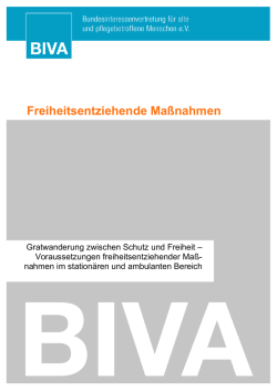 Freiheitsentziehende Ma&szlig;nahmen