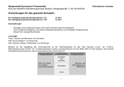 Jahrgangsstufe 11 - S&auml;ngerstadt Gymnasium Finsterwalde