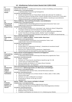 LG - Schulinternes Fachcurriculum Deutsch Sek II (2015