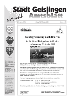Amtsblatt Geislingen KW42