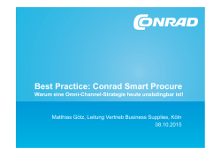Best Practice: Conrad Smart Procure