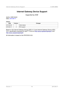 Internet Gateway Device Support