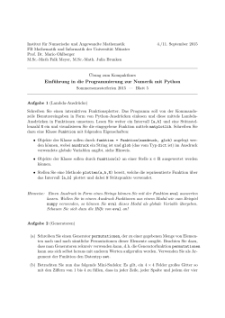 Blatt 05 - Fachbereich Mathematik und Informatik