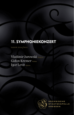 11. symphoniekonzert - Staatskapelle Dresden