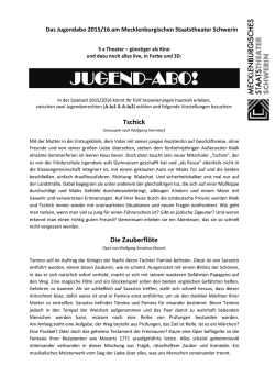 Jugendabo 2015/2016 - Mecklenburgisches Staatstheater Schwerin