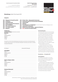 Golden Pixel Einreichung 2015 (Formular)