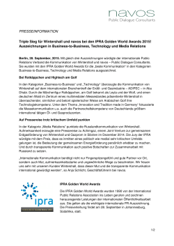 PI Wintershall navos IPRA Golden World Awards 2015