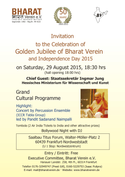 Golden Jubilee of Bharat Verein