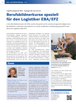 Berufsbildnerkurse speziell für den Logistiker EBA/EFZ