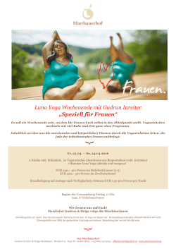 Luna Yoga Wochenende mit Gudrun Inreiter „Speziell für Frauen“