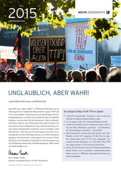 Jahresbericht 2015 - Mehr Demokratie eV