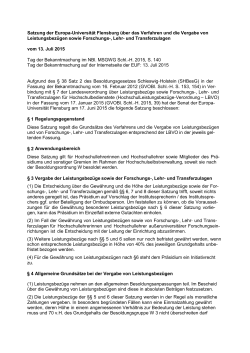 Satzung der Europa-Universität Flensburg über das Verfahren und
