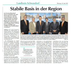 Stabile Basis m der Region - Raiffeisenbank im Naabtal eG