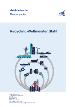 Recycling-Weltmeister Stahl - Stahl