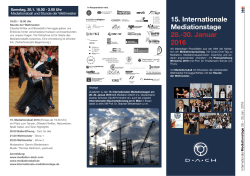 15. Internationale Mediationstage 28.