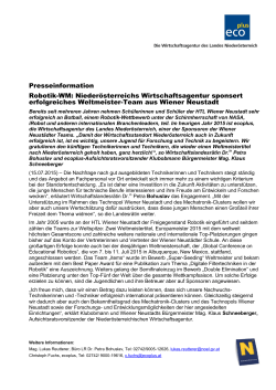 Pressetext Robotik-WM - beim TFZ Wiener Neustadt