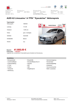 AUDI A3 Limousine 1.4 TFSI " Eyecatcher" Aktionspreis