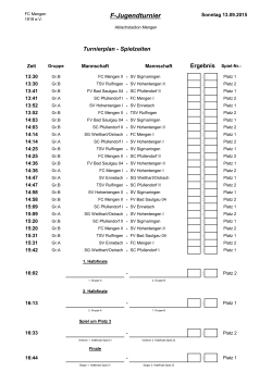 F-Jugendturnier - SV Sigmaringen