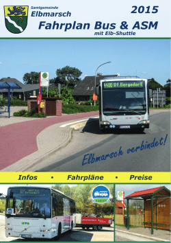 Fahrplanbuch BUS & ASM 2015 Samtgemeinde Elbmarsch
