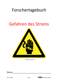 Forschertagebuch Gefahren des Stroms
