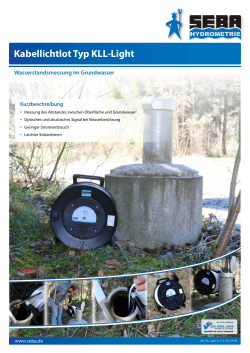 Kabellichtlot Typ KLL-Light - SEBA Hydrometrie GmbH & Co. KG