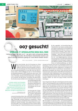 IT-SPEZIALISTEN BEIM BKA/BND - bei der freien Journalistin Julia