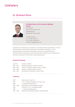 Dr. Burkhard Rinne