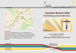 Literatur-Brunch 2016 - Bildungshaus Mariatrost