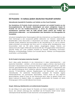 DS Produkte &ndash; in nahezu jedem deutschen Haushalt vertreten