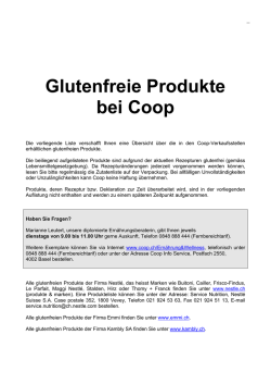 Glutenfreie Produkte