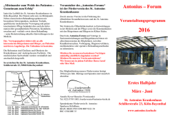 Programm 2016 - im St. Antonius Krankenhaus in Köln