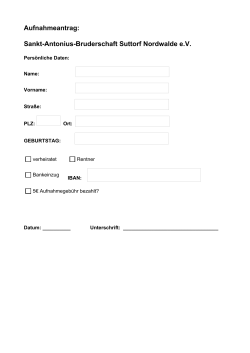 Aufnahmeantrag: Sankt-Antonius-Bruderschaft Suttorf Nordwalde e.V.