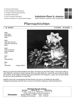 Pfarrnachrichten - Gemeinde zur Heiligen Familie Essen