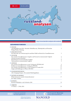 Russland-Analysen Nr. 311 - Länder