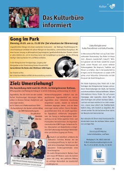 Mitteilungsblatt Mai 2015 kultur