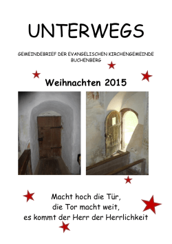 Gemeindebrief Weihnachten 2015 - Evangelische Kirche Buchenberg