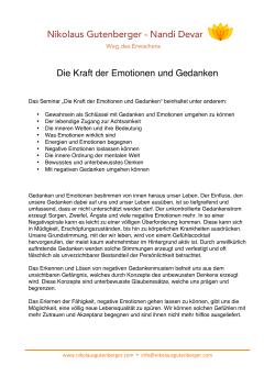 "Die Kraft der Emotionen und Gedanken" PDF