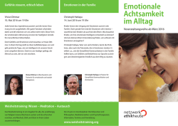 Emotionale Achtsamkeit im Alltag