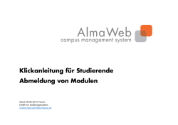 Klickanleitung Modulabmeldung AlmaWeb
