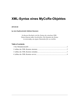 XML-Syntax eines MyCoRe