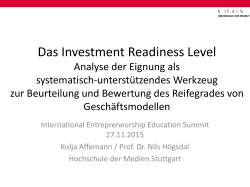 3. das investement readiness level als beitrag