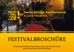 Festival (PDF 2,7 MiB) - Göttinger Kurzfilmfestival