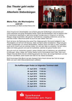 Theaterproramm 2016 - Altenheim Siebenbürgen